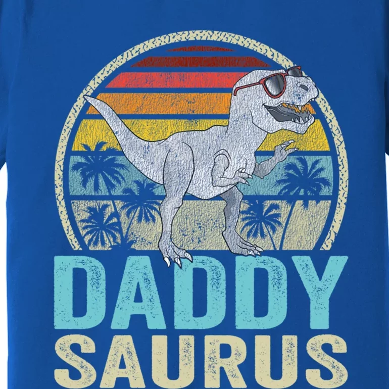 Daddysaurus T Rex Dinosaur Saurus Family Matching Gift Premium T-Shirt