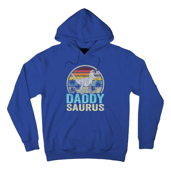 Daddysaurus T Rex Dinosaur Saurus Family Matching Gift Tall Hoodie