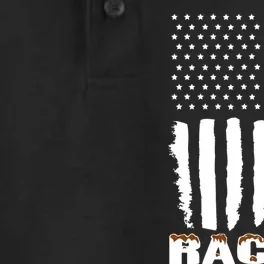 Dirt Track Racing American Flag Funny Mud Design Dry Zone Grid Performance Polo