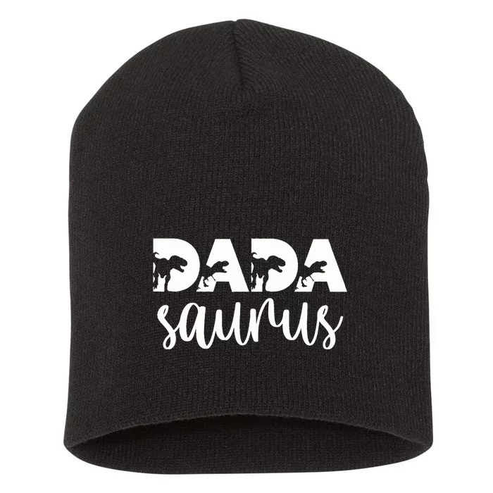 Dadasaurus T rex Dinosaur Funny Dada Saurus Mother's Family Short Acrylic Beanie