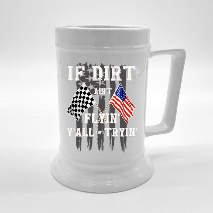 Dirt Track Racing Motocross Stock Car Racing Funny Gift Front & Back Beer Stein