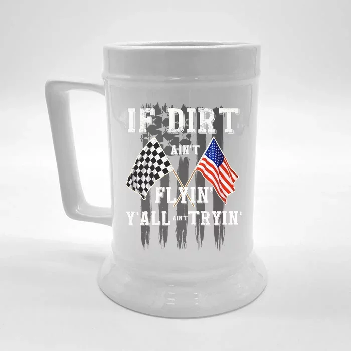 Dirt Track Racing Motocross Stock Car Racing Funny Gift Front & Back Beer Stein