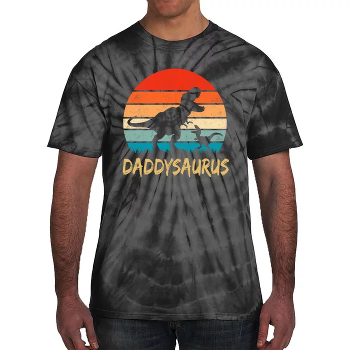 Daddysaurus T Rex Dinosaur Daddy Saurus Family Matching Tie-Dye T-Shirt