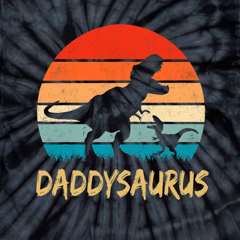 Daddysaurus T Rex Dinosaur Daddy Saurus Family Matching Tie-Dye T-Shirt