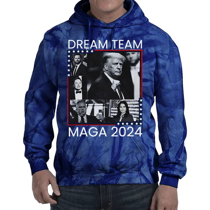 Dream Team Republican Trump Vance 2024 Tie Dye Hoodie