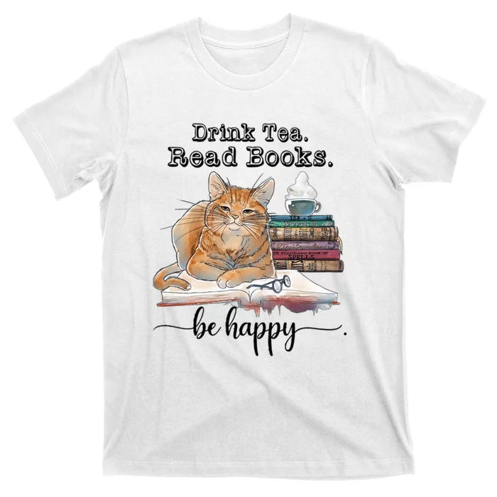 Drink Tea Read Books T-Shirt