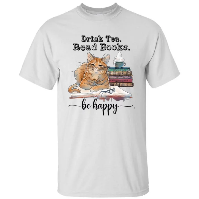 Drink Tea Read Books Tall T-Shirt