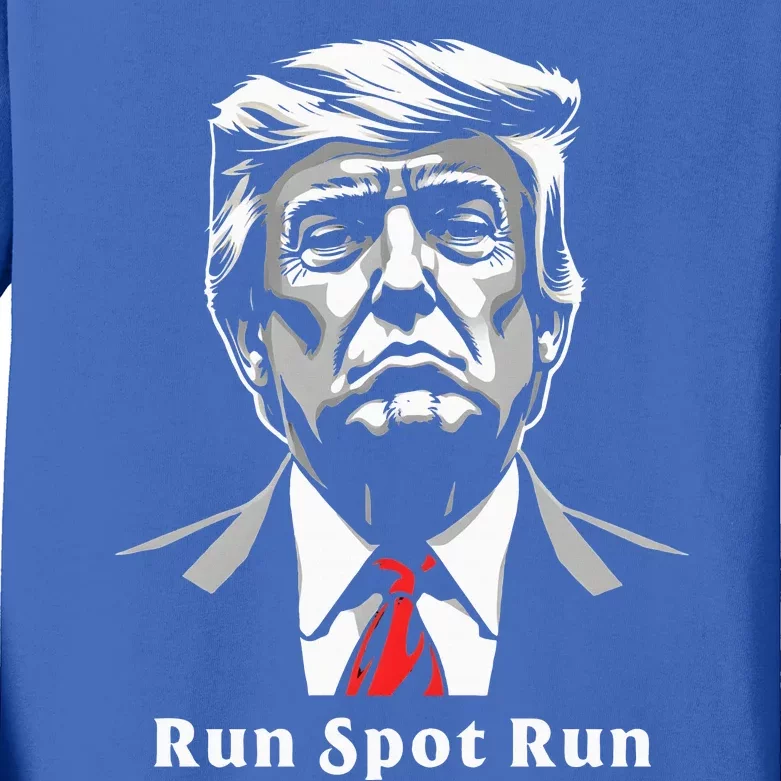 Donald Trump Run Spot Run Presidential Debate 2024 Kids Long Sleeve Shirt