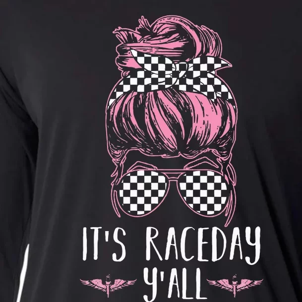 Dirt Track Racing Race ItS Race Day YAll Car Racing Cooling Performance Long Sleeve Crew