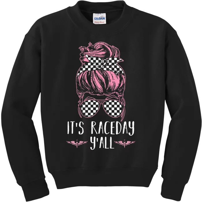 Dirt Track Racing Race ItS Race Day YAll Car Racing Kids Sweatshirt