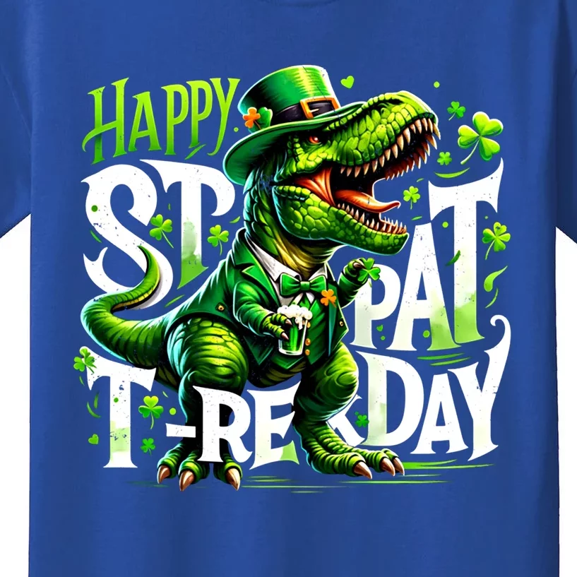 Dinosaur T Rex Happy St Pat Trex Day Happy St PatrickS Day Gift Kids T-Shirt