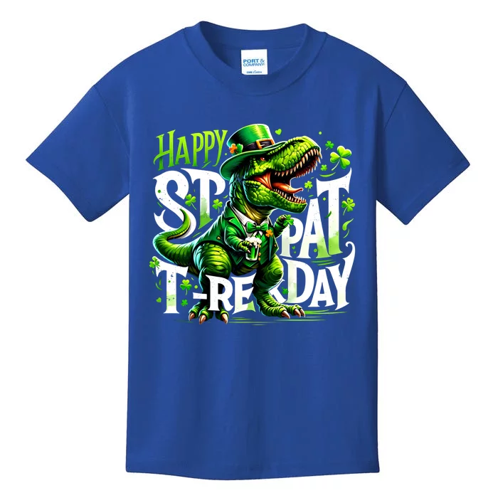 Dinosaur T Rex Happy St Pat Trex Day Happy St PatrickS Day Gift Kids T-Shirt