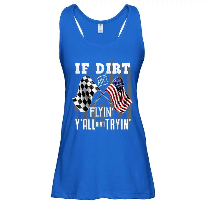 Dirt Track Racing Motocross Stock Car Racing Funny Gift Ladies Essential Flowy Tank