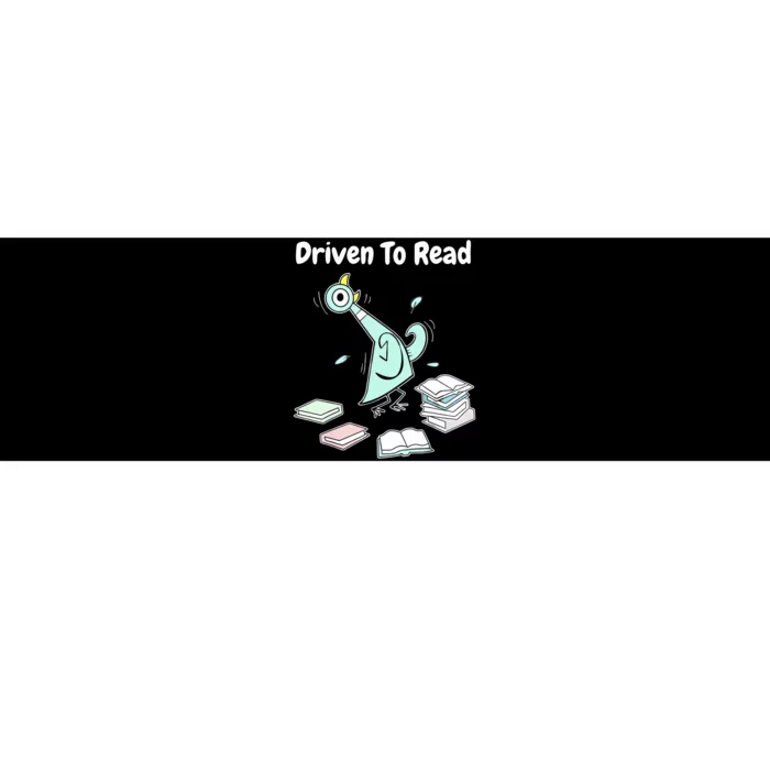 Driven To Read Pigeon Library Reading Books Reader Funny Bumper Sticker