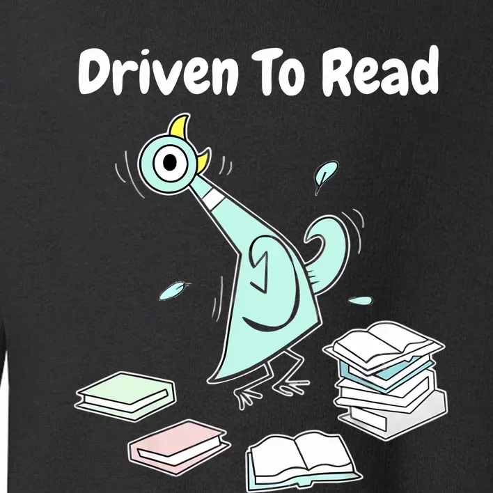 Driven To Read Pigeon Library Reading Books Reader Funny Toddler Sweatshirt