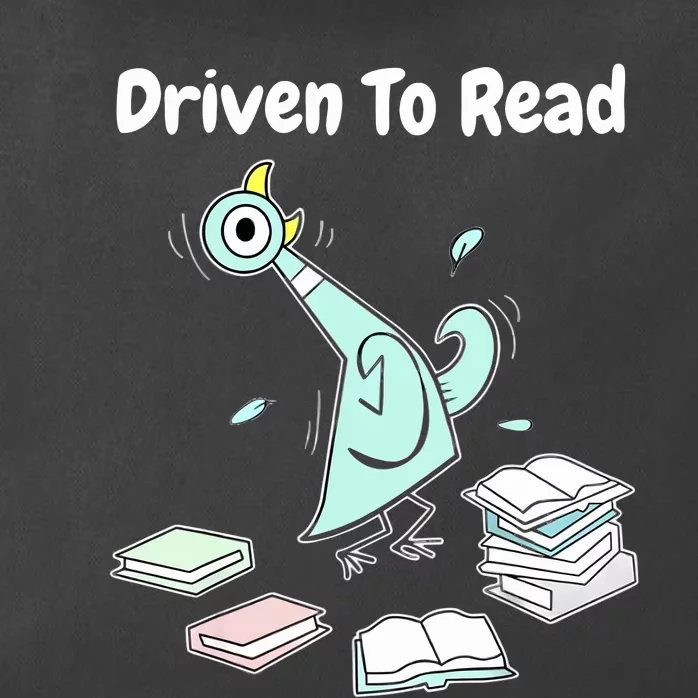 Driven To Read Pigeon Library Reading Books Reader Funny Zip Tote Bag