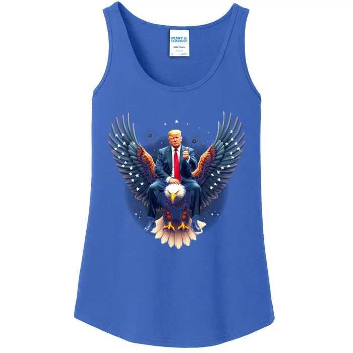 Donald Trump Riding An Eagle Gift Ladies Essential Tank