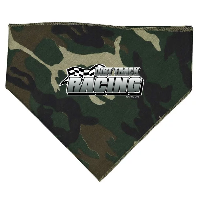 Dirt Track Racing Speedway Race Gear Stock Car Racing Funny Gift USA-Made Doggie Bandana