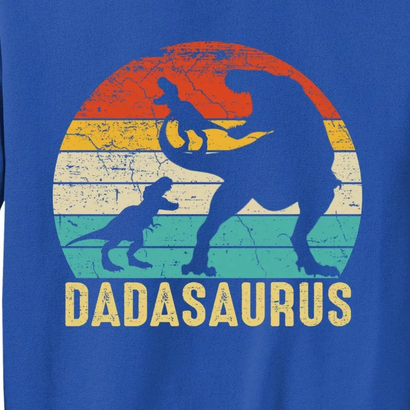 Dadasaurus T Rex Dada Dinosaur 2 Fathers Day Christmas Gift Tall Sweatshirt