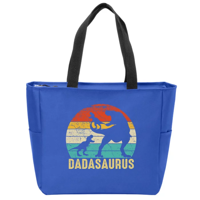 Dadasaurus T Rex Dada Dinosaur 2 Fathers Day Christmas Gift Zip Tote Bag