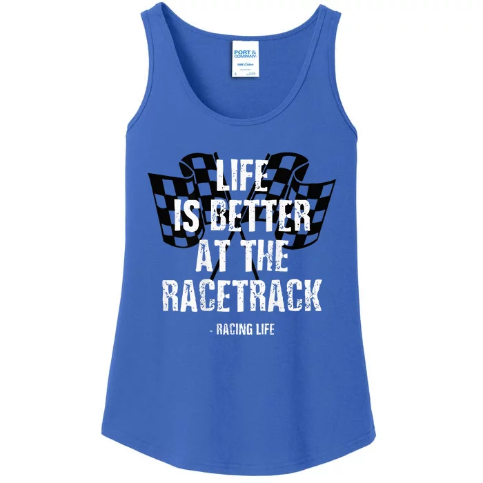 Dirt Track Racing Gear Checker Flag Racing Race Flag Ladies Essential Tank