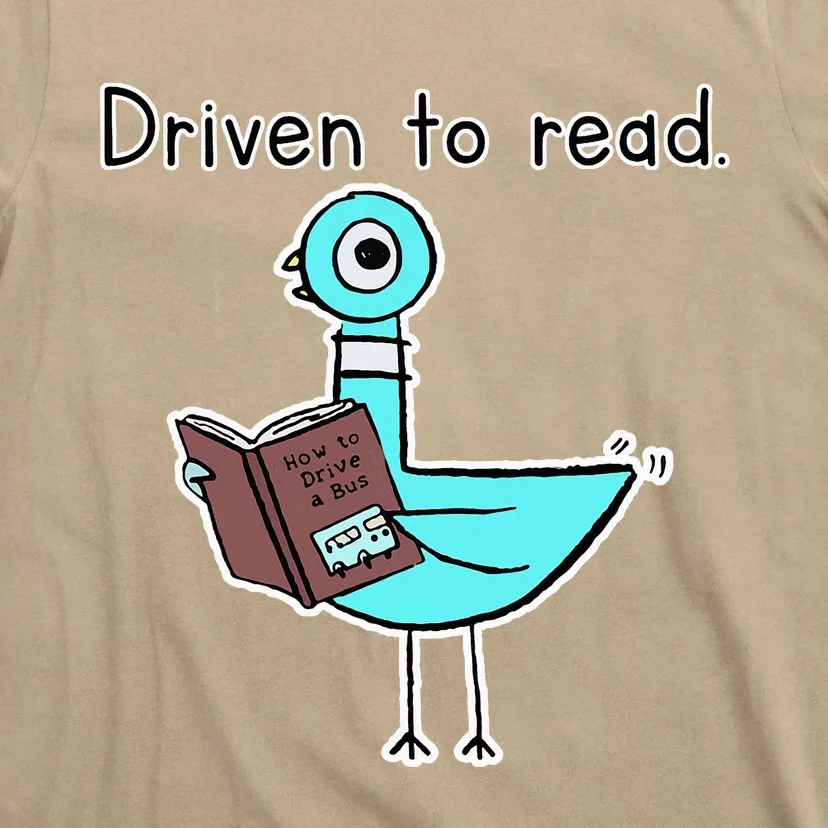 Driven To Read Pigeon Library Reading Books Reader T-Shirt