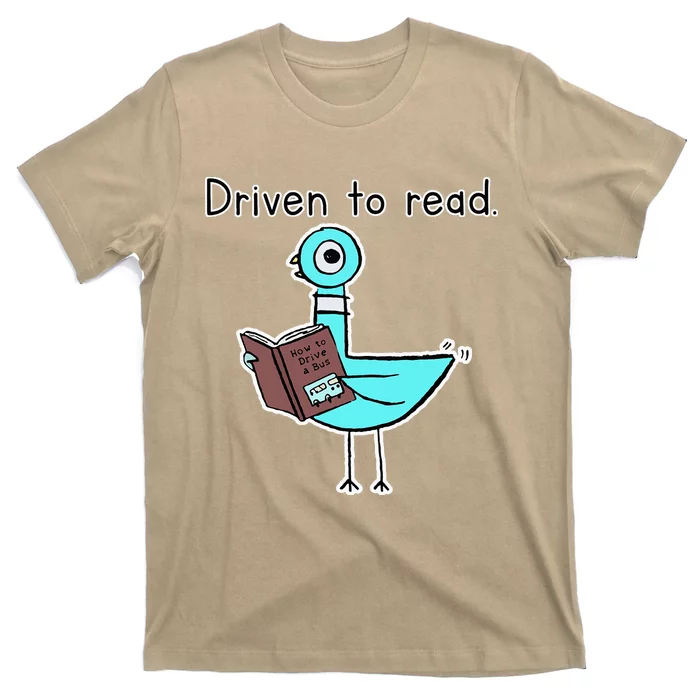 Driven To Read Pigeon Library Reading Books Reader T-Shirt