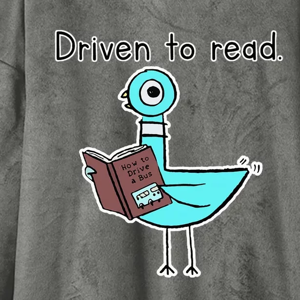 Driven To Read Pigeon Library Reading Books Reader Hooded Wearable Blanket