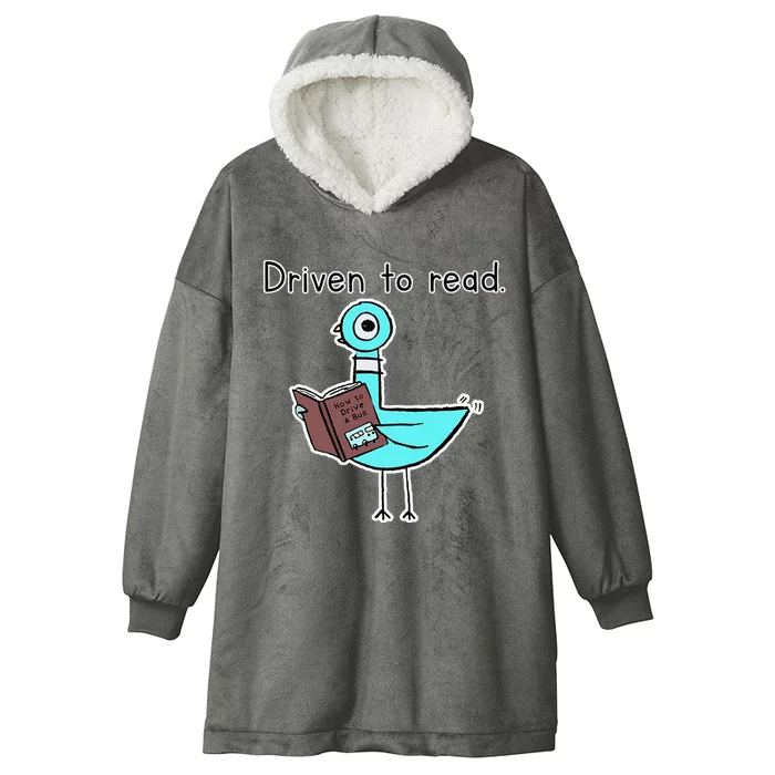 Driven To Read Pigeon Library Reading Books Reader Hooded Wearable Blanket