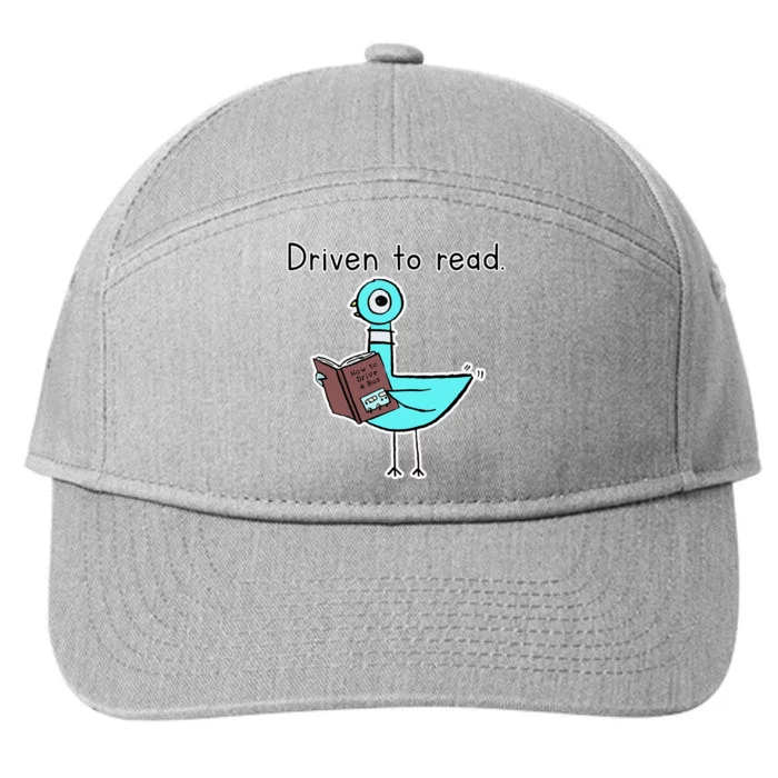 Driven To Read Pigeon Library Reading Books Reader 7-Panel Snapback Hat