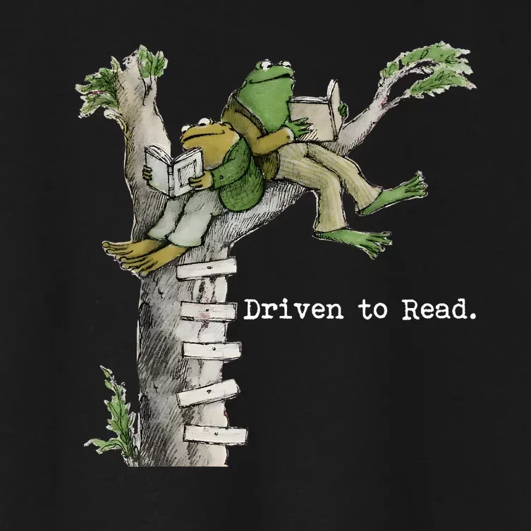 Driven To Read Frog And Toad Library Reading Women's Crop Top Tee