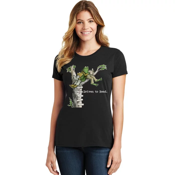 Driven To Read Frog And Toad Library Reading Women's T-Shirt