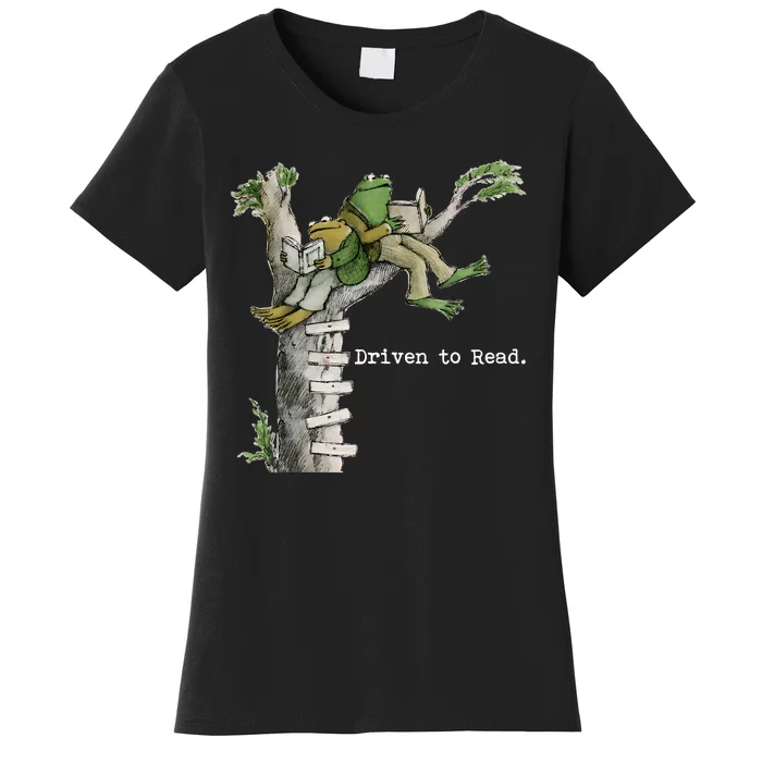 Driven To Read Frog And Toad Library Reading Women's T-Shirt