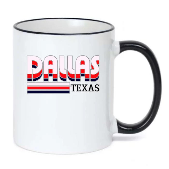 Dallas Triple Retro Logo Black Color Changing Mug