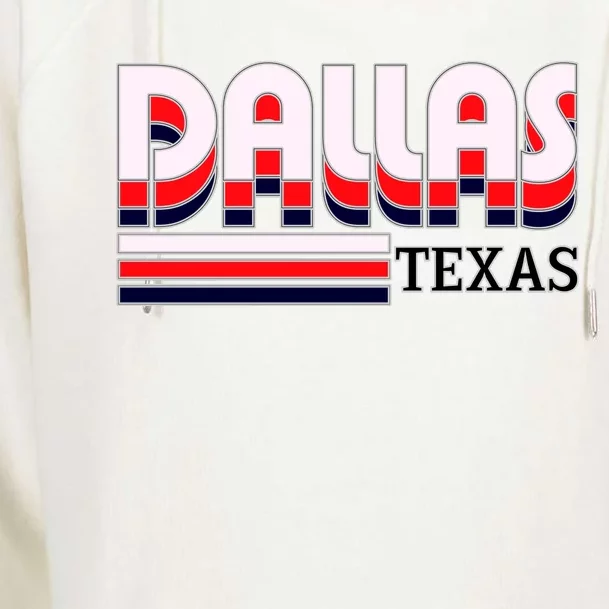 Dallas Triple Retro Logo Womens Funnel Neck Pullover Hood