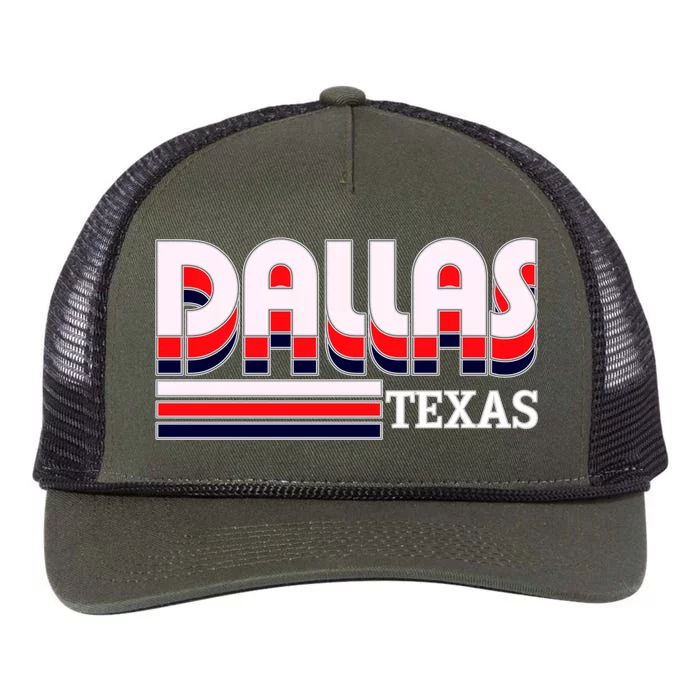 Dallas Triple Retro Logo Retro Rope Trucker Hat Cap