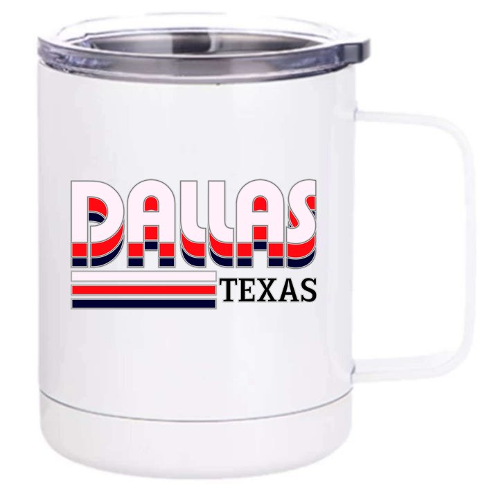 Dallas Triple Retro Logo Front & Back 12oz Stainless Steel Tumbler Cup