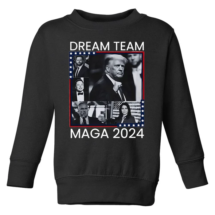 Dream Team Republican Trump Vance 2024 Toddler Sweatshirt