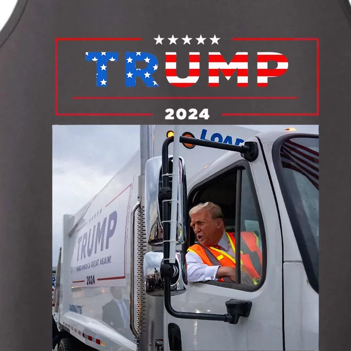 Donald Trump Rides In Garbage Truck Garbage Trump Performance Tank