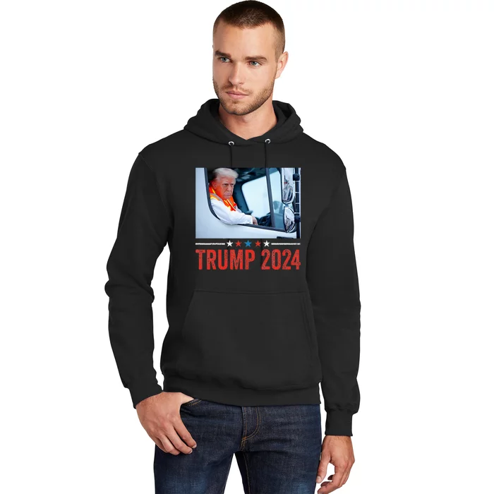 Donald Trump Rides In Garbage Truck Trump In Trash Truck Hoodie