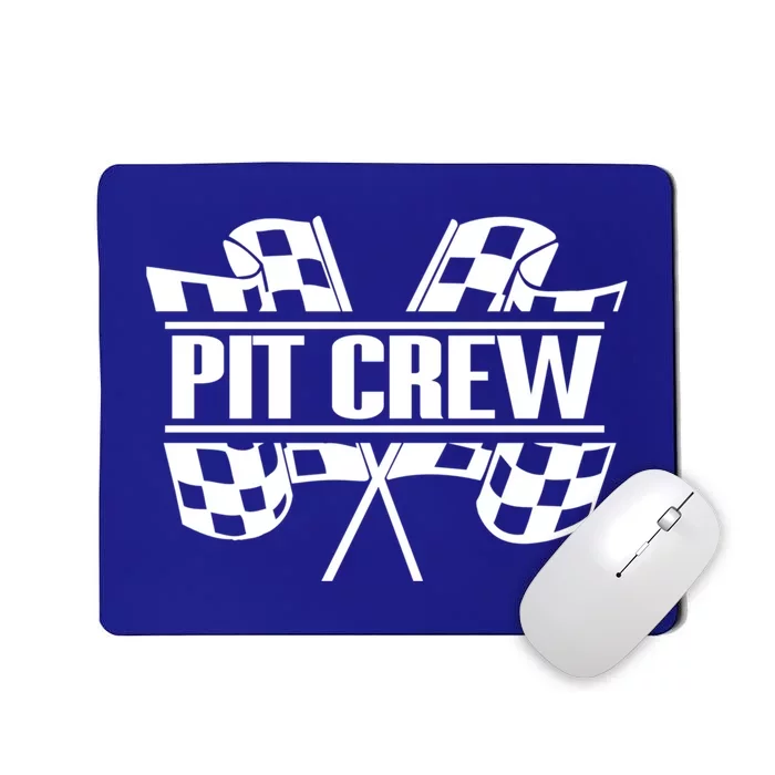 Dirt Track Racing Pit Crew Race Car Team Checker Flag Meaningful Gift Mousepad