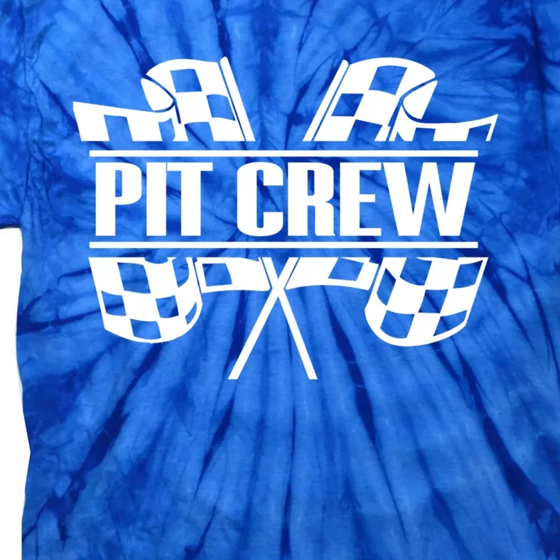 Dirt Track Racing Pit Crew Race Car Team Checker Flag Meaningful Gift Tie-Dye T-Shirt