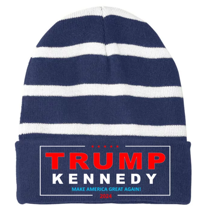 Donald Trump Robert F Kennedy Jr Pres/VP 2024 Striped Beanie with Solid Band