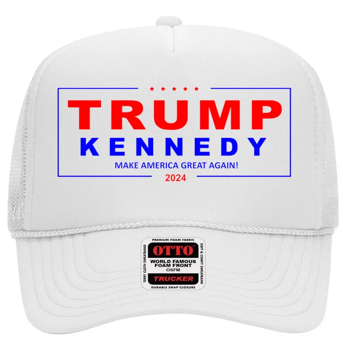 Donald Trump Robert F Kennedy Jr Pres/VP 2024 High Crown Mesh Trucker Hat