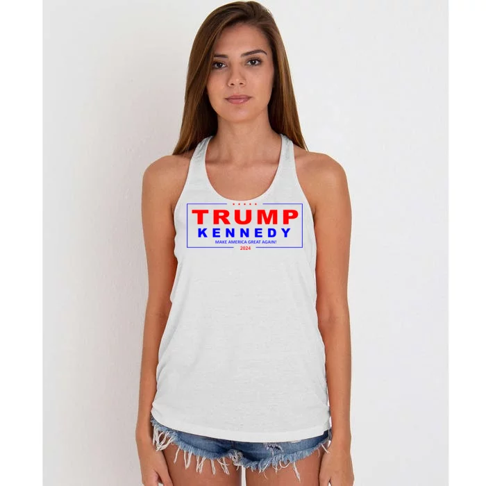 Donald Trump Robert F Kennedy Jr Pres/VP 2024 Women's Knotted Racerback Tank