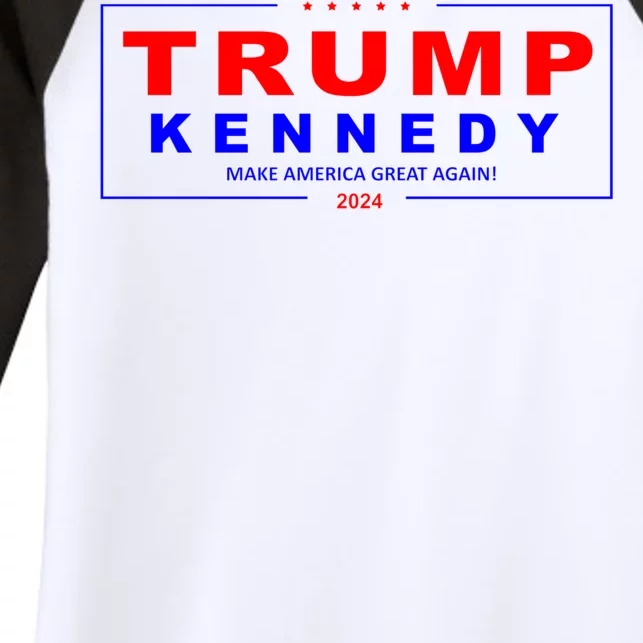 Donald Trump Robert F Kennedy Jr Pres/VP 2024 Women's Tri-Blend 3/4-Sleeve Raglan Shirt