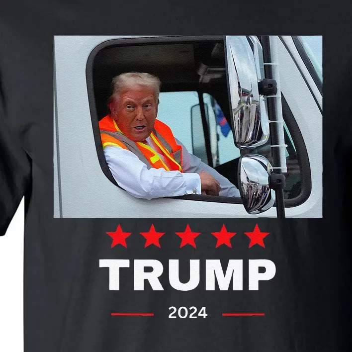 Donald Trump Rides In Garbage Truck Gift Tall T-Shirt