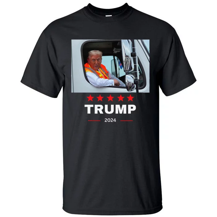 Donald Trump Rides In Garbage Truck Gift Tall T-Shirt