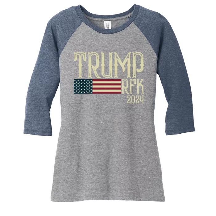 Donald Trump Rfk Jr 2024 Trump Kennedy Election Women's Tri-Blend 3/4-Sleeve Raglan Shirt