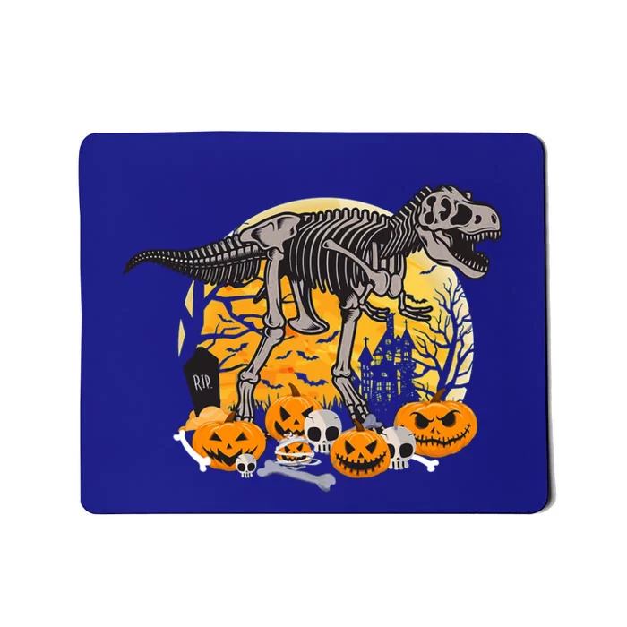 Dinosaur T Rex Skeleton Pumpkin Halloween Vibe Costume Gift Mousepad